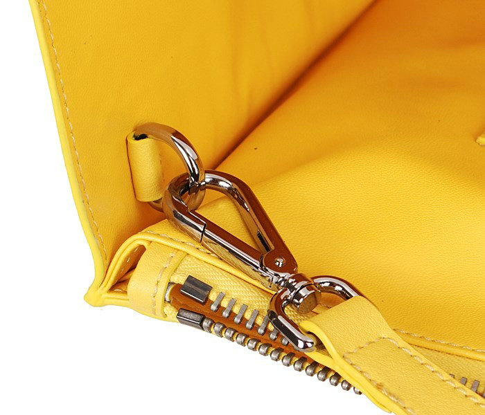 2014 Prada Glace Calf Leather Tote Bag BN2619 lemonyellow